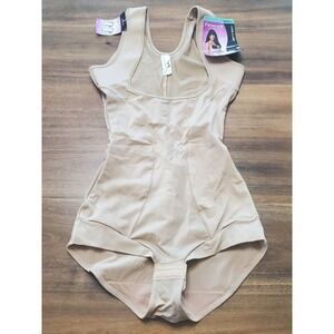 Maidenform Flexees Ultra Firm Romper Womens S Shapewear Bodysuit 83003 Beige NWT